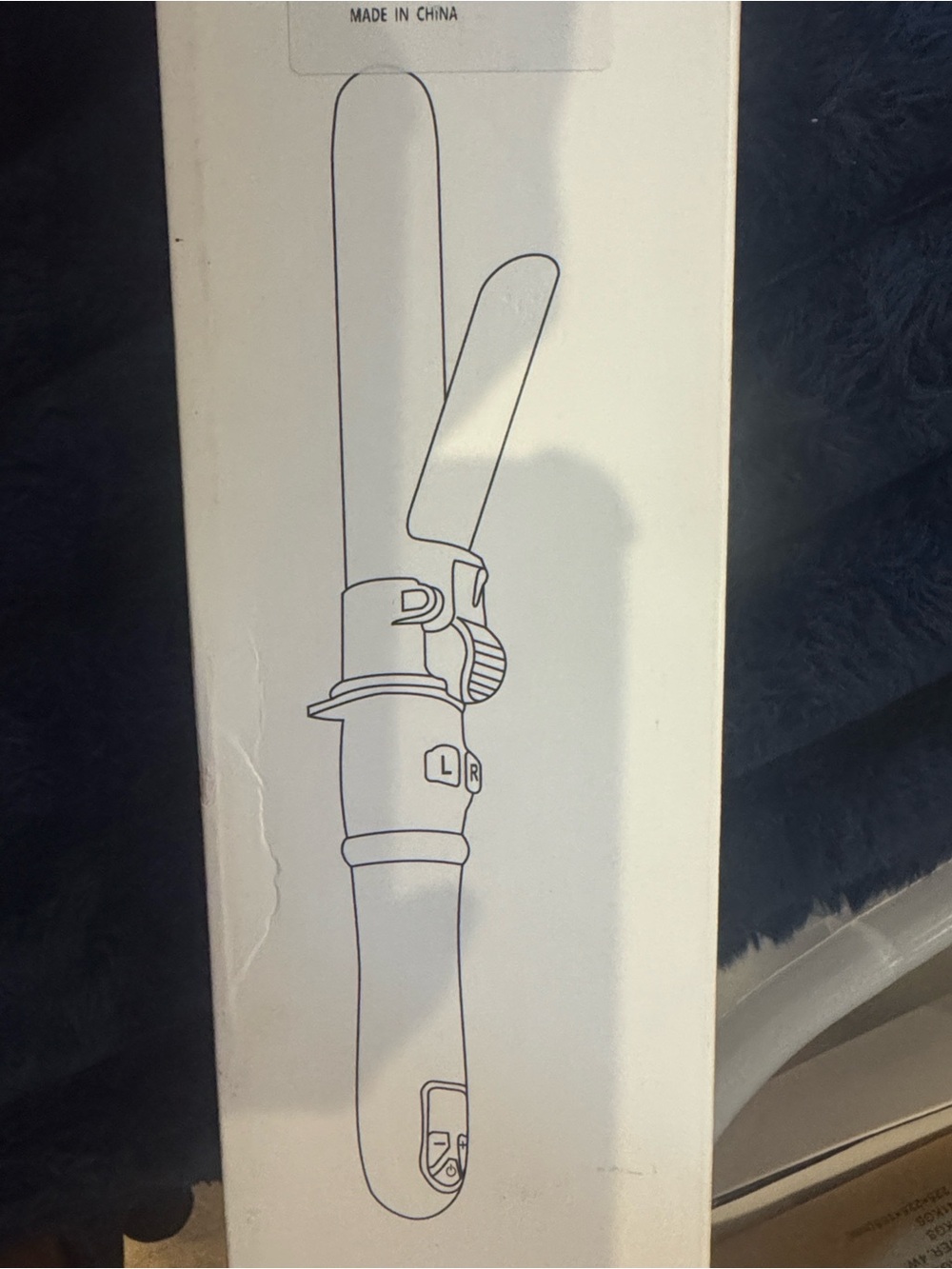 White Styling Tool Box with Curling Iron Illustration